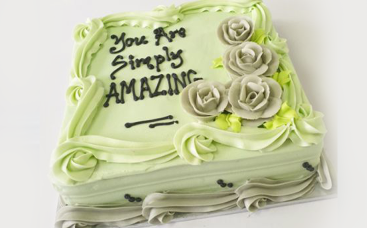 Beautiful Square Cake