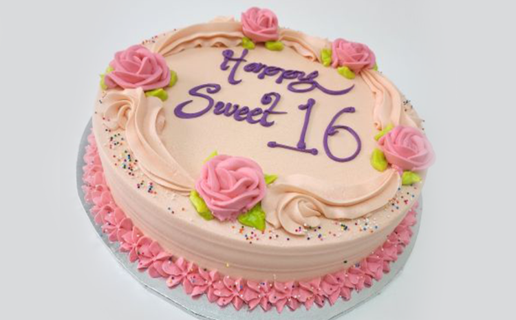 Elegant Single Layer Sweet 16 Cake